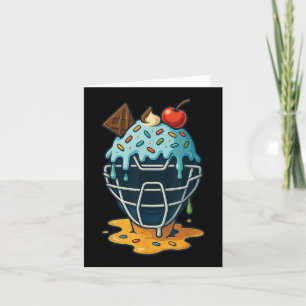 Baseball Catcher Mask Ice Creme Tropfen Sprinkles  Karte