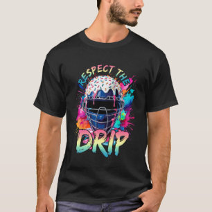 Baseball Catcher Mask Respektiere The Drip Eiscrem T-Shirt