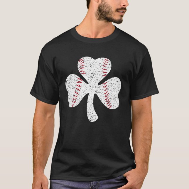 Baseball Catcher Pitcher Shamrock  St Patricku2019 T-Shirt (Vorderseite)