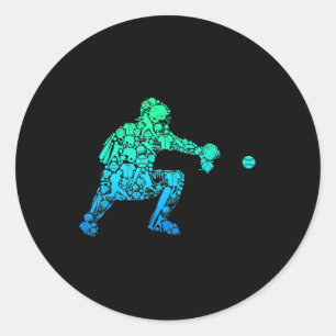 Baseball Catcher Player Jugend Männer Kinder Junge Runder Aufkleber