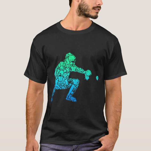 Baseball Catcher Player Jugend Männer Kinder Junge T-Shirt (Vorderseite)