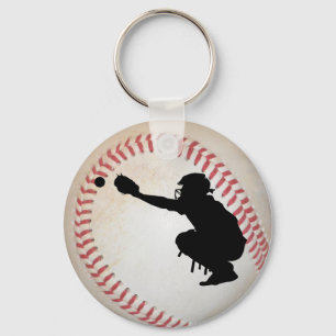 Baseball Cather Silhouette Schlüsselanhänger