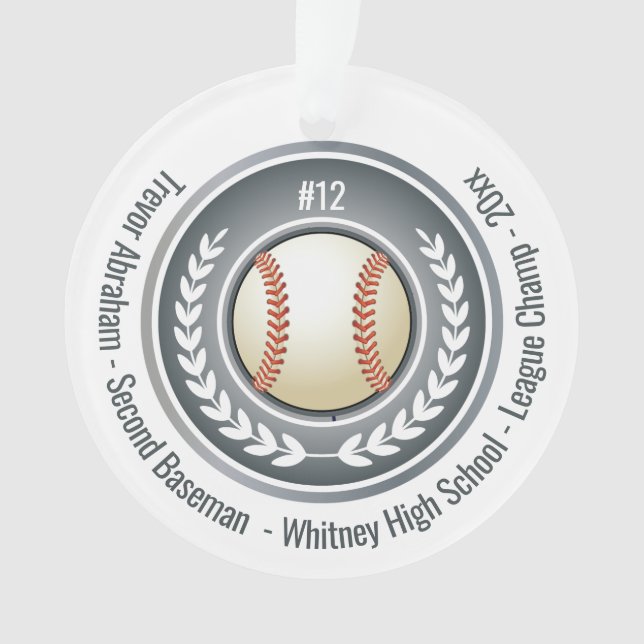 Baseball Champion Coach Ornament (Vorderseite)