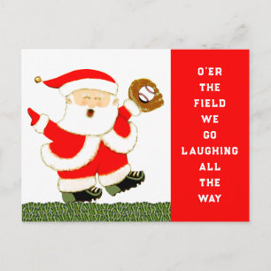 Baseball Christmas cards Feiertagspostkarte