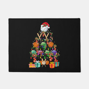 Baseball Christmas Tree Santa Hat Sport Lover Gift Fußmatte