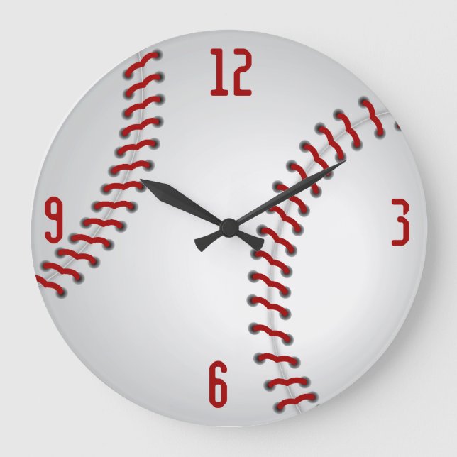 Baseball Clock Große Wanduhr (Vorderseite)