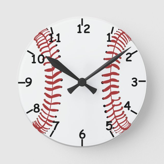 Baseball Clock Runde Wanduhr (Vorderseite)