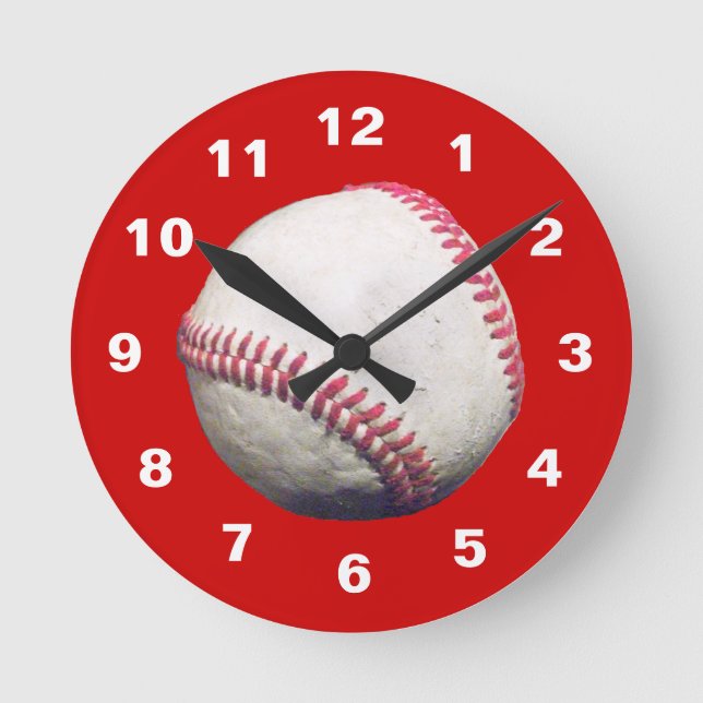 Baseball Clock Runde Wanduhr (Vorderseite)