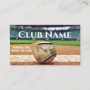 Baseball Club Name Field Landscape Foto Modernes Visitenkarte