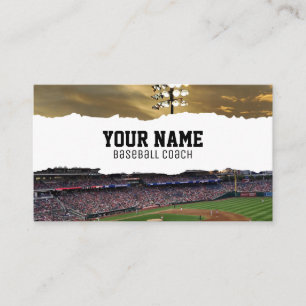 Baseball Coach Business Card Visitenkarte