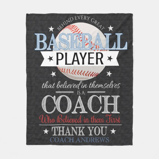 Baseball Coach Danke, dass du Blanket geschenkt ha Fleecedecke (Vorderseite)
