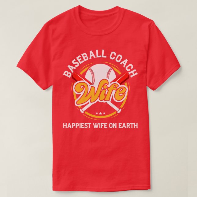 Baseball Coach Ehefrau Berufliche Mama Instruktor T-Shirt (Design vorne)