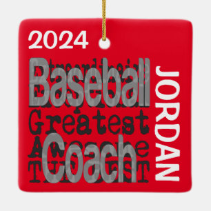 Baseball Coach Extraordinaire CUSTOM Keramikornament