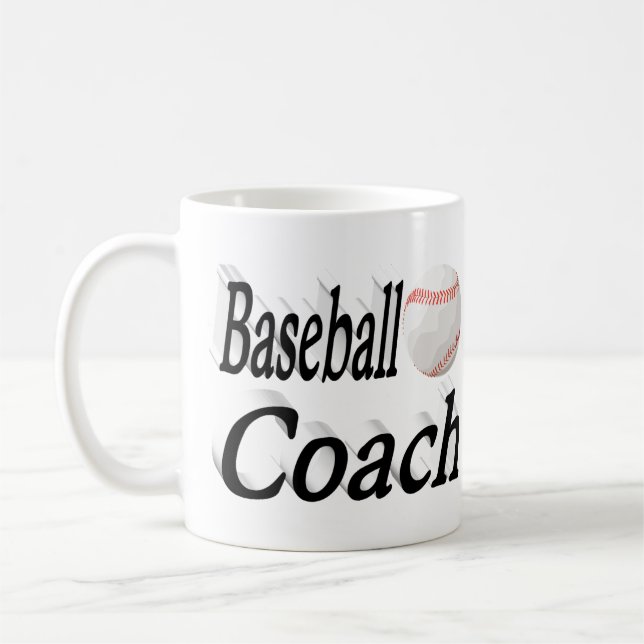 Baseball Coach Halbtext Tasse Kaffee (Links)