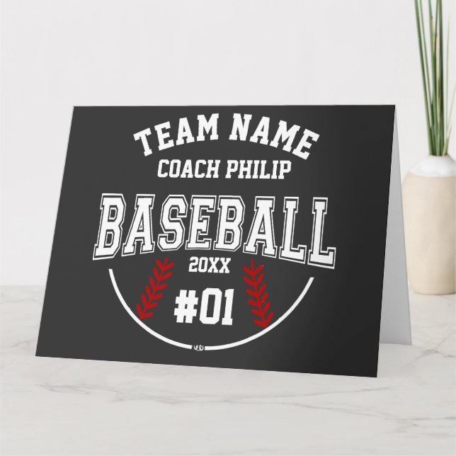 Baseball Coach Mama-Spieler Dankeschön Karte (Vorderseite)