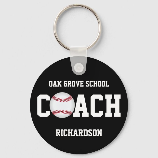 Baseball Coach Sport Schlüsselanhänger (Vorderseite)