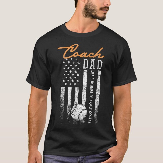Baseball Coach Vater wie ein normaler Vater nur Co T-Shirt (Vorderseite)