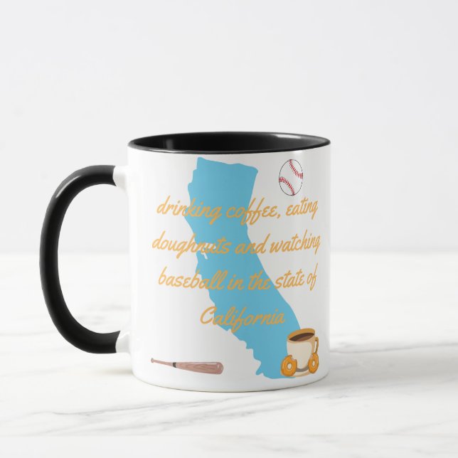 Baseball, coffee and donuts in California  Tasse (Links)