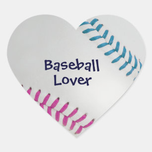 Baseball_Color Laces_fu_tl_Baseball Lover Herz-Aufkleber