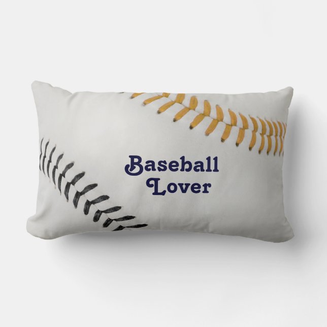 Baseball_Color Laces_go_bk_Baseball Lover Lendenkissen (Vorderseite)