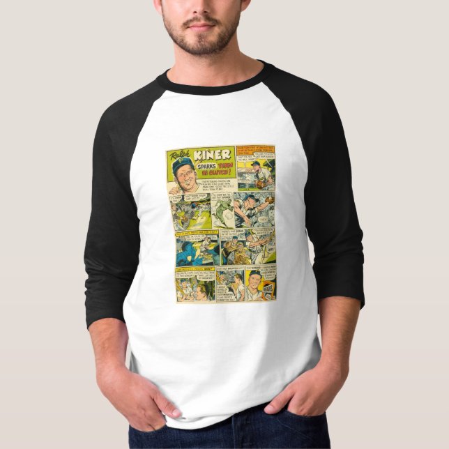 Baseball-Comic-Seite 1952 Zazzle Shirt RALPH KINER (Vorderseite)