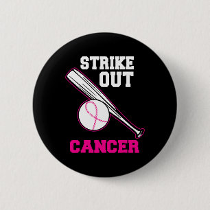 Baseball - Cooles Brustkrebs-Bewusstsein G Button
