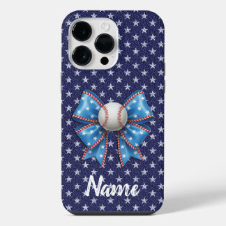 Baseball Coquette Ball Amerikanische Flagge iPhone 14 Pro Max Hülle