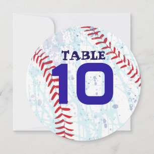 BASEBALL CRAZE Bar Bat Mitzvah Tischnummer