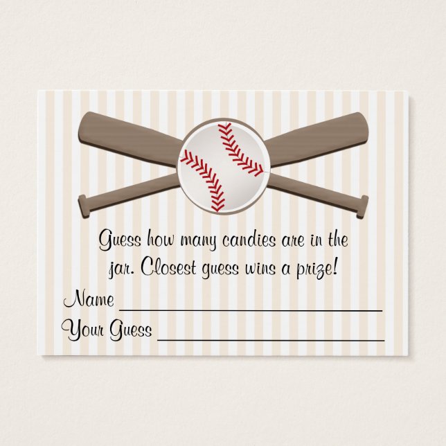 Baseball Crossed Bats Devant Baby shower De Jeu (Dos)