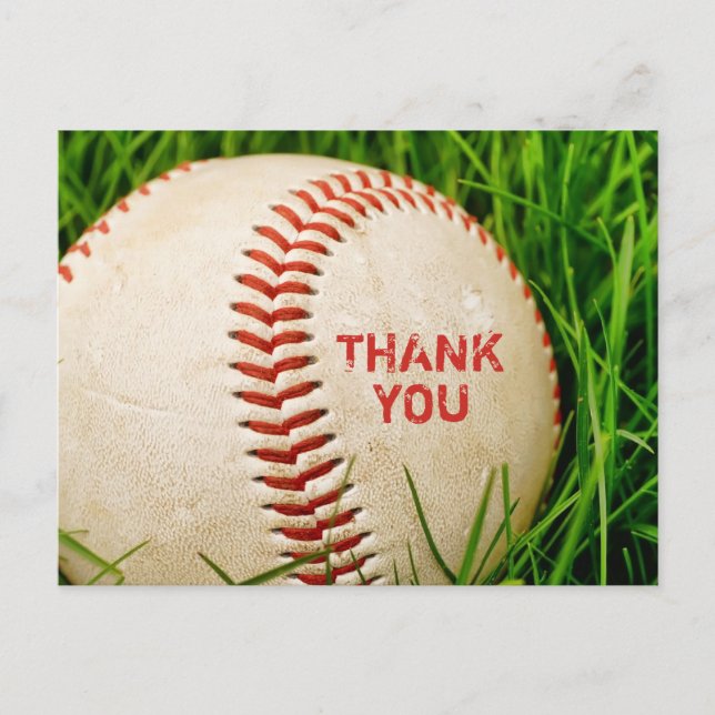 Baseball Danke, Postcard Postkarte (Vorderseite)
