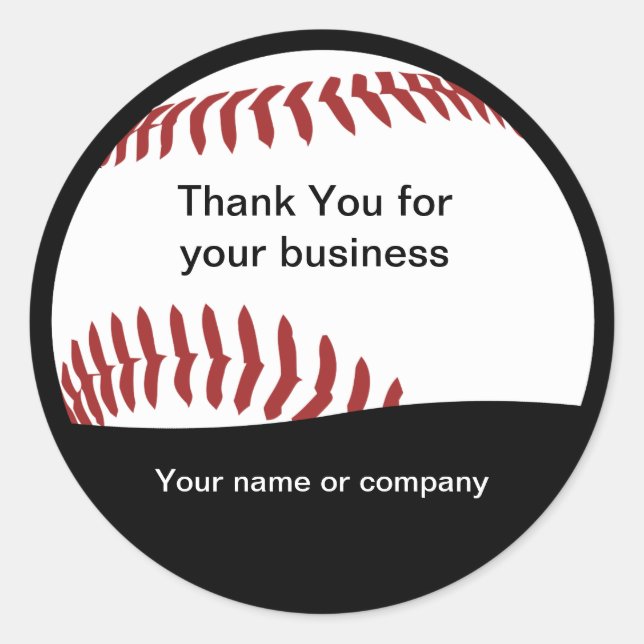 Baseball Dankeschön an Stickers (Vorderseite)