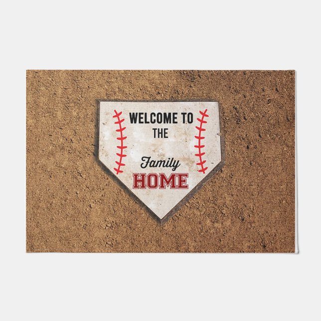 Baseball-Dekoration / Willkommensmat / Baseball-Ma Fußmatte (Vorderseite)