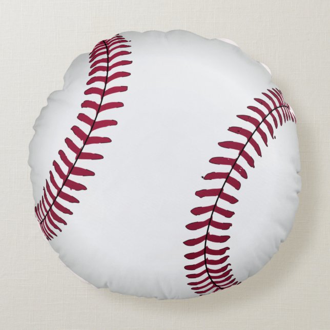Baseball-der Raum des runden Rundes Kissen (Vorderseite)