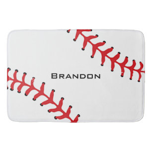 Baseball Design Bath Mat Badematte
