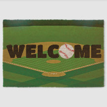 Baseball Design Coir DoorMat