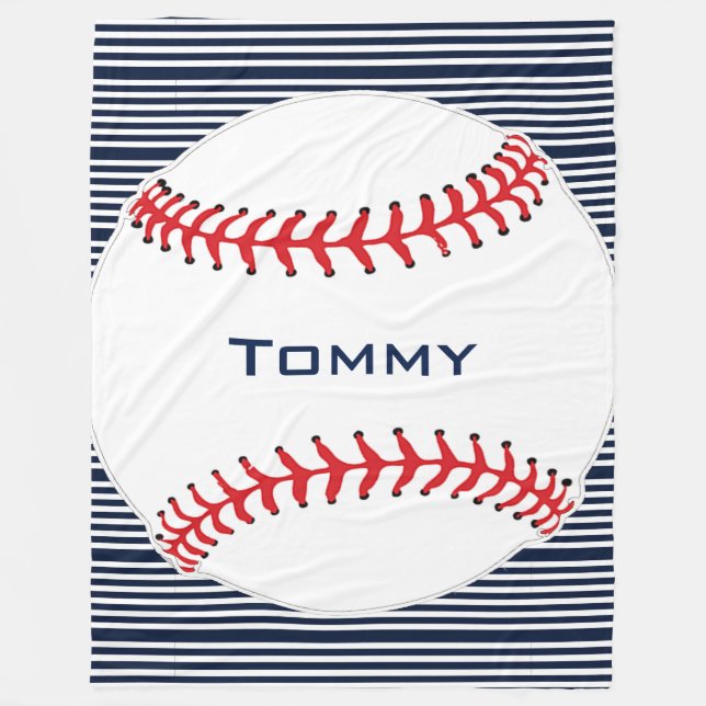 Baseball Design Fleece Blanket (Vorderseite)