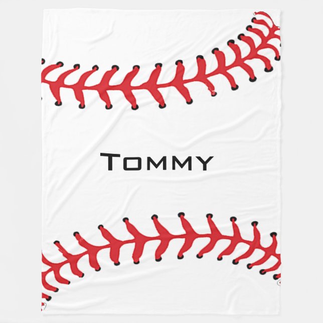 Baseball Design Fleece Blanket (Vorderseite)