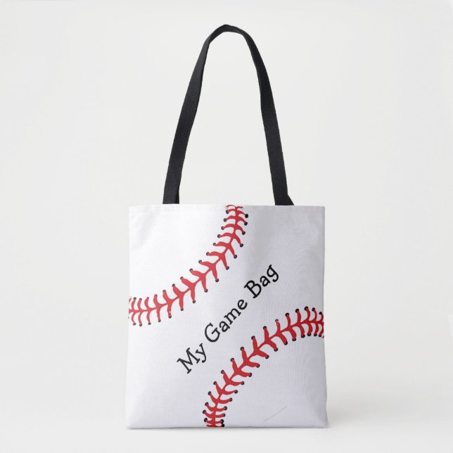 Baseball Design Tote Bag Tasche (Vorderseite)