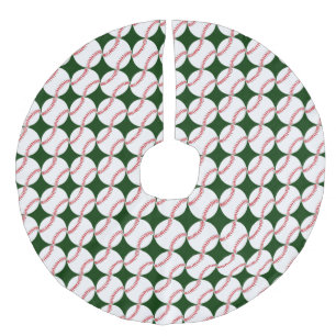 Baseball Design Weihnachtsbaumrock Leinenimitat Weihnachtsbaumdecke