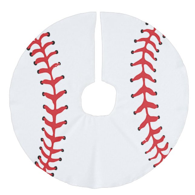 Baseball Design Weihnachtsbaumrock Leinenimitat Weihnachtsbaumdecke (Vorderseite)
