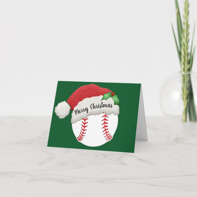 Baseball Design Weihnachtskarte Karte (Vorderseite)