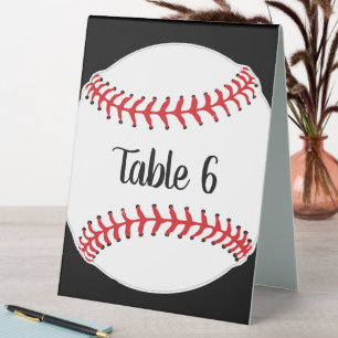 Baseball Design Zelt Table Sign Tischaufsteller