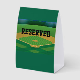 Baseball-Diamant-Design Papier-Tisch-Schild Zelt-T Tischaufsteller