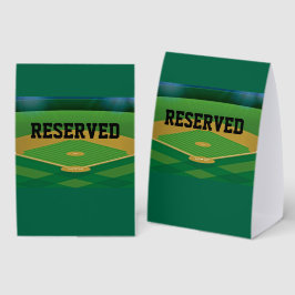 Baseball-Diamant-Design Papier-Tisch-Schild Zelt-T Tischaufsteller
