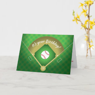 Baseball-Diamond-Ball-Sportdesign-Geburtstagskarte Karte