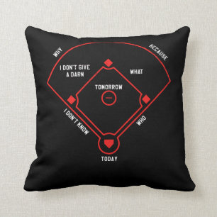 Baseball Diamond Fielding Chart-Positionen Namen Kissen