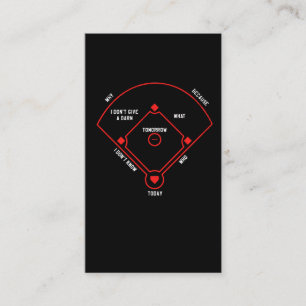 Baseball Diamond Fielding Chart-Positionen Namen Visitenkarte