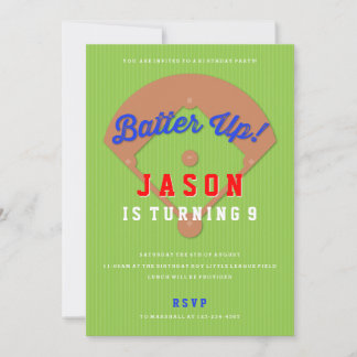 Baseball Diamond Geburtstagsparty Einladung