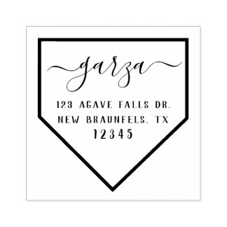 Baseball Diamond Rücksendeadresse Gummi Briefmarke Gummistempel