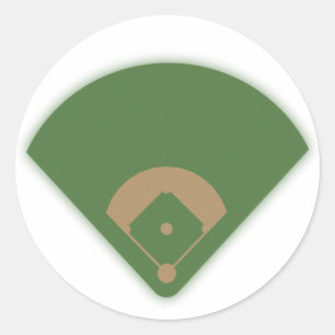 Baseball Diamond: Runder Aufkleber